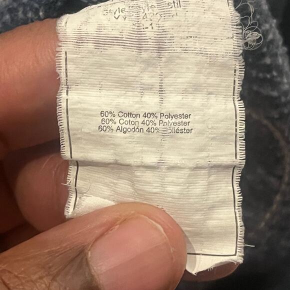 Roxy Sweater Womens Large Blue Hooded Long Sleeve‎ Sweatshirt Distressed - Picture 9 of 13